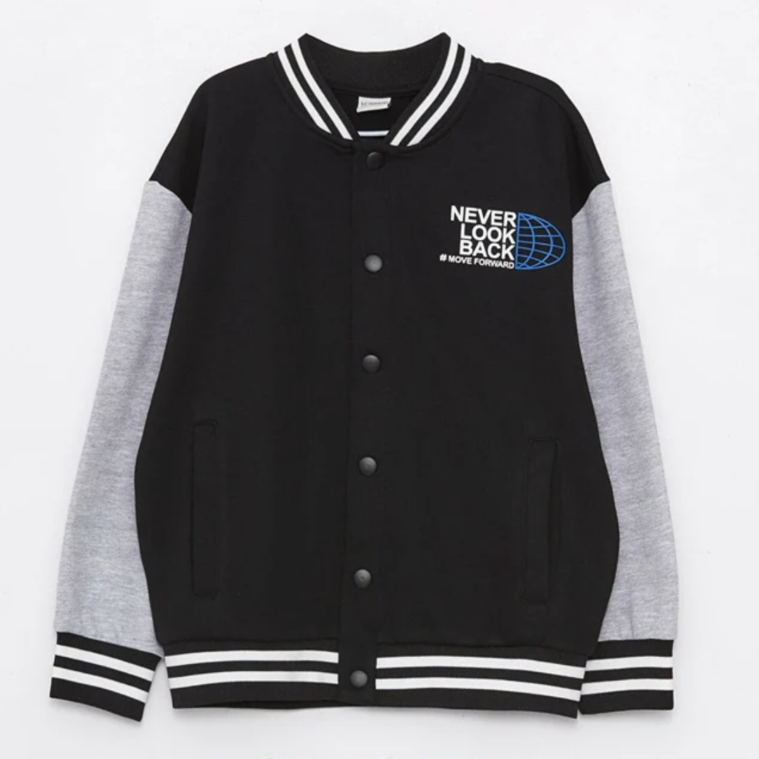 LCW Thick Positive Black Baseball Jacket 